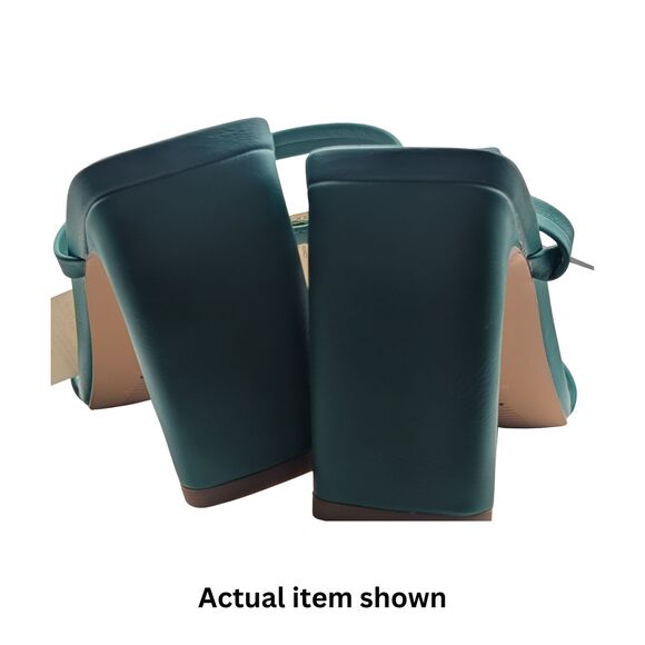 👠 The Drop 7 Avery Square Toe Two Strap High Heeled Sandal Ultramarine - Picture 5 of 6